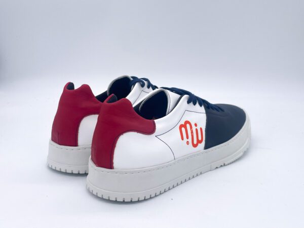 Chaussures bleu, blanc, rouge