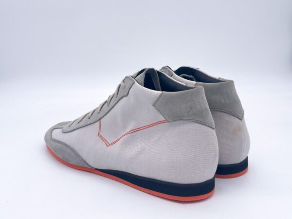chaussures de ville en toile grise clair